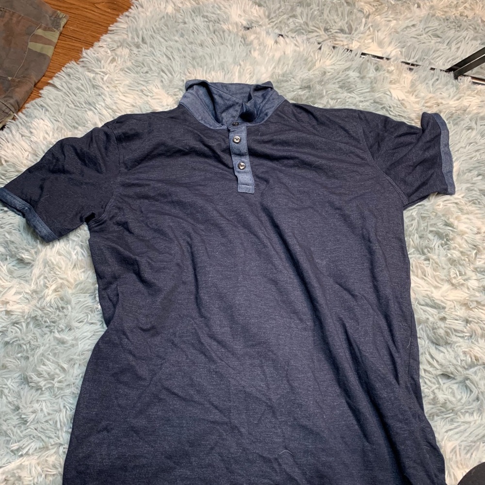 Navy blue collared tee
